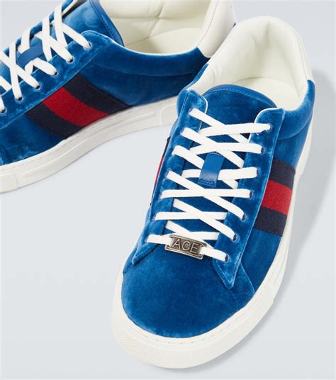 gucci sneakers blue|gucci crystal studded sneakers.